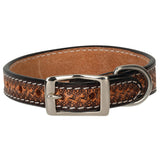 Floral Tooled Leather Collar