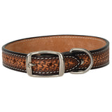 Floral Tooled Leather Collar