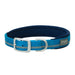 Blue reflective neoprene lined dog collar