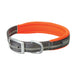 Dark gray reflective neoprene lined dog collar