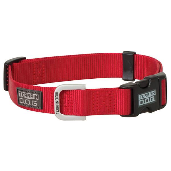 Nylon Adjustable Snap-N-Go Dog Collar, Small, Red