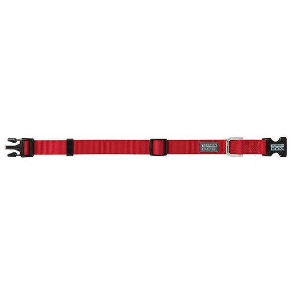 Nylon Adjustable Snap-N-Go Dog Collar, Medium, Red