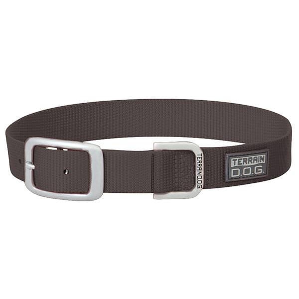 Nylon Single-Ply Dog Collar, Dark Gray, 3/4" x 15"