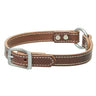 Bridle Leather Ring-In-Center Dog Collar, Brown, 3/4" x 15"