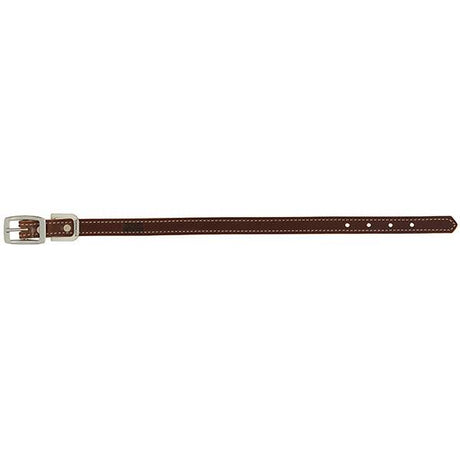 Bridle Leather Dog Collar, Brown, 3/4" x 13"