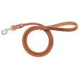 Harness Leather Rolled Dog Leash, 3/4" x 4'