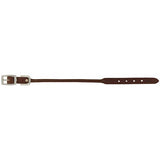 Bridle Leather Rolled Dog Collar, Brown, 3/4" x 13"