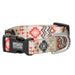 Premium Patterned Snap-N-Go Adjustable Dog Collar, Crimson Aztec
