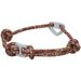 Adjustable Rope Collar, Burgundy/Tan