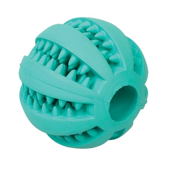 Rubber Treat Ball, Blue Sphere